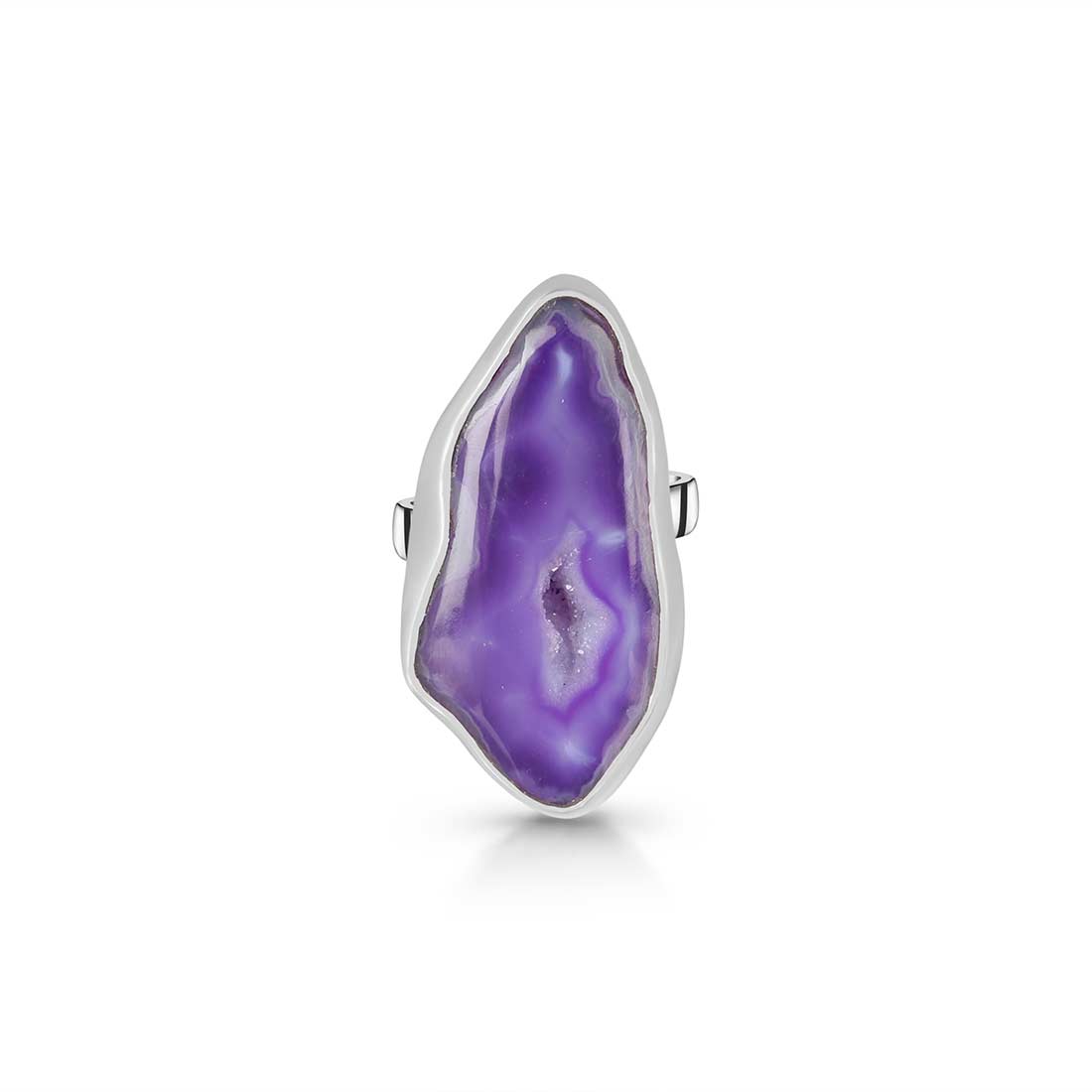 Purple Agate Adjustable Ring-(APU-R-20.)